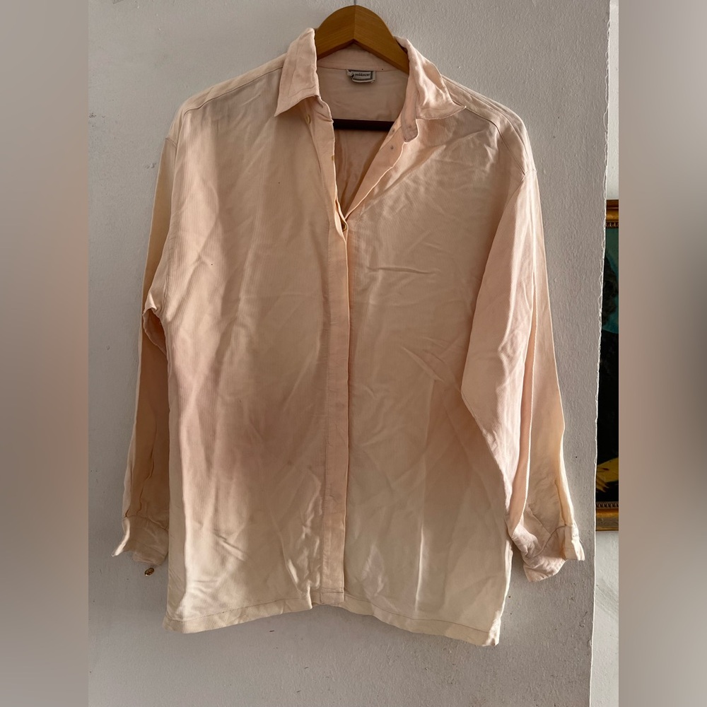 Versace Cream Button-Up Shirt